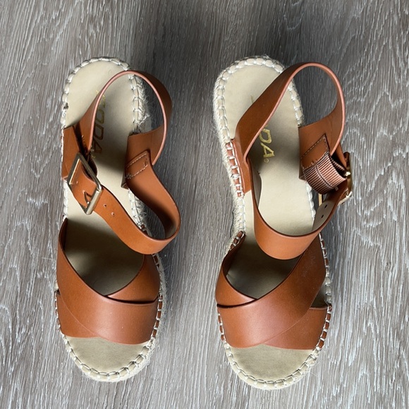 Brown leather wedges - Picture 2 of 4